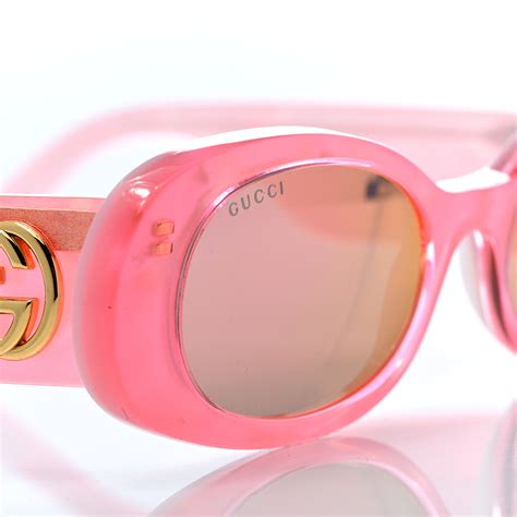 gucci gg0517s pink|GUCCI Acetate Oval Sunglasses GG0517S Pink.